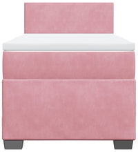 Boxspringbett mit Matratze Rosa 90x200 cm Samt