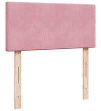 Boxspringbett mit Matratze Rosa 90x200 cm Samt