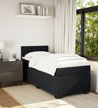 Boxspringbett mit Matratze Schwarz 90x200 cm Samt