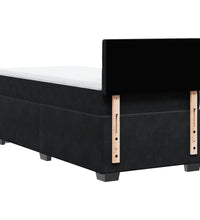 Boxspringbett mit Matratze Schwarz 90x200 cm Samt
