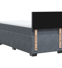 Boxspringbett mit Matratze Dunkelgrau 90x200 cm Samt
