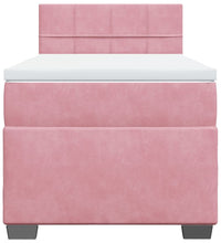 Boxspringbett mit Matratze Rosa 90x200 cm Samt