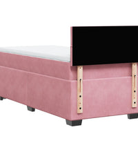 Boxspringbett mit Matratze Rosa 90x200 cm Samt