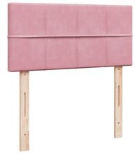Boxspringbett mit Matratze Rosa 90x200 cm Samt