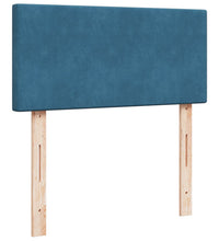 Boxspringbett mit Matratze Blau 100x200 cm Samt