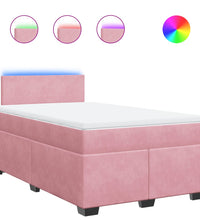 Boxspringbett mit Matratze Rosa 120x190 cm Samt