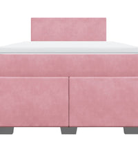 Boxspringbett mit Matratze Rosa 120x190 cm Samt