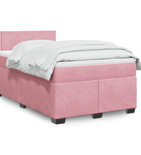 Boxspringbett mit Matratze Rosa 120x190 cm Samt