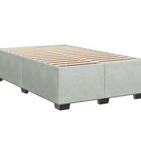 Boxspringbett mit Matratze Hellgrau 120x190 cm Samt