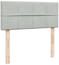 Boxspringbett mit Matratze Hellgrau 120x190 cm Samt