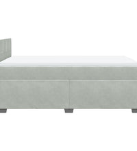 Boxspringbett mit Matratze Hellgrau 120x190 cm Samt