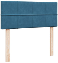 Boxspringbett mit Matratze Blau 120x190 cm Samt