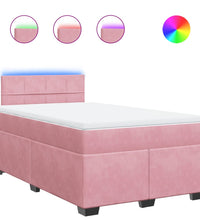 Boxspringbett mit Matratze Rosa 120x190 cm Samt