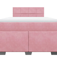 Boxspringbett mit Matratze Rosa 120x190 cm Samt