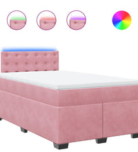 Boxspringbett mit Matratze Rosa 120x190 cm Samt