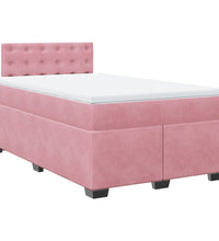 Boxspringbett mit Matratze Rosa 120x190 cm Samt