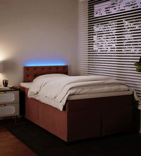 Boxspringbett mit Matratze Rosa 120x190 cm Samt