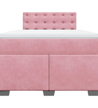 Boxspringbett mit Matratze Rosa 120x190 cm Samt