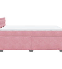 Boxspringbett mit Matratze Rosa 120x190 cm Samt
