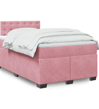 Boxspringbett mit Matratze Rosa 120x190 cm Samt