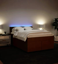 Boxspringbett mit Matratze Rosa 140x190 cm Samt