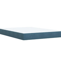 Boxspringbett mit Matratze Blau 140x190 cm Samt