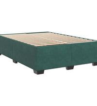 Boxspringbett mit Matratze Dunkelgrün 140x200 cm Samt