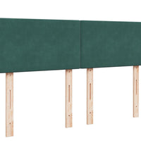 Boxspringbett mit Matratze Dunkelgrün 160x200 cm Samt