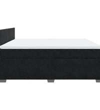 Boxspringbett mit Matratze Schwarz 180x200 cm Samt