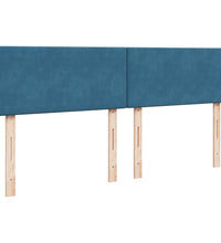 Boxspringbett mit Matratze Blau 180x200 cm Samt