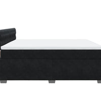 Boxspringbett mit Matratze Schwarz 180x200 cm Samt