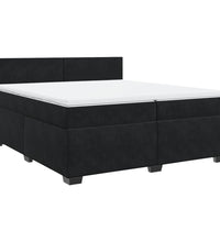 Boxspringbett mit Matratze Schwarz 200x200 cm Samt