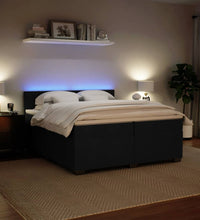 Boxspringbett mit Matratze Schwarz 200x200 cm Samt