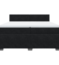 Boxspringbett mit Matratze Schwarz 200x200 cm Samt