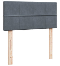 Boxspringbett mit Matratze Dunkelgrau Samt