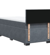 Boxspringbett mit Matratze Dunkelgrau Samt
