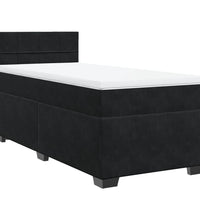 Boxspringbett mit Matratze Schwarz Samt