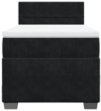Boxspringbett mit Matratze Schwarz Samt