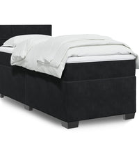 Boxspringbett mit Matratze Schwarz Samt