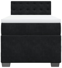 Boxspringbett mit Matratze Schwarz Samt