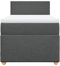 Boxspringbett mit Matratze Dunkelgrau 80x200 cm Stoff