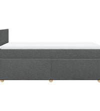 Boxspringbett mit Matratze Dunkelgrau 80x200 cm Stoff