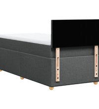 Boxspringbett mit Matratze Dunkelgrau 80x200 cm Stoff