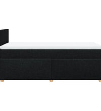 Boxspringbett mit Matratze Schwarz 80x200 cm Stoff