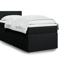 Boxspringbett mit Matratze Schwarz 80x200 cm Stoff