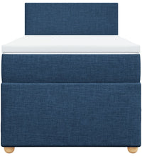 Boxspringbett mit Matratze Blau 80x200 cm Stoff