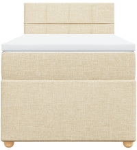 Boxspringbett mit Matratze Creme 80x200 cm Stoff