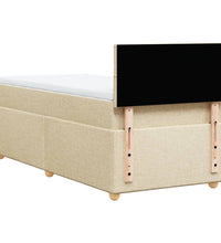 Boxspringbett mit Matratze Creme 80x200 cm Stoff