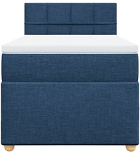 Boxspringbett mit Matratze Blau 80x200 cm Stoff