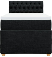Boxspringbett mit Matratze Schwarz 80x200 cm Stoff